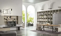 Parete attrezzata A111 Tomasella in laminato materico in Offerta Outlet