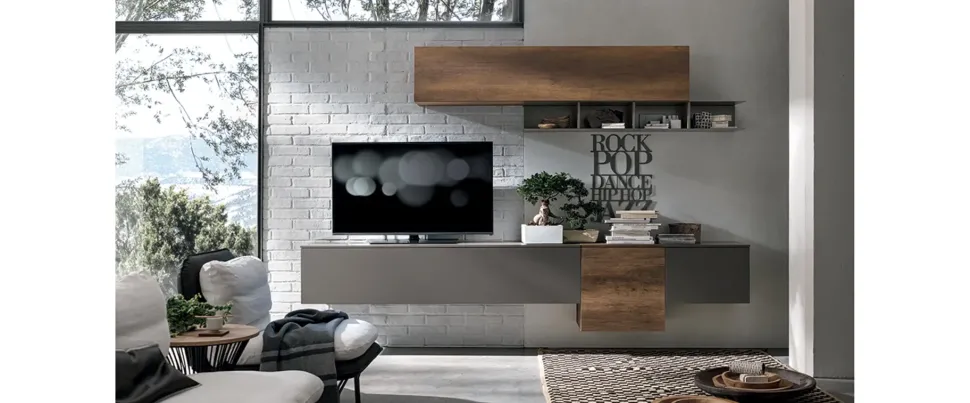 Parete attrezzata A017 Tomasella in stile moderno a prezzo scontato