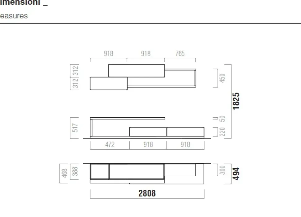 Parete attrezzata Composizione soggiorno alice 040 di Santalucia scontata del 31%