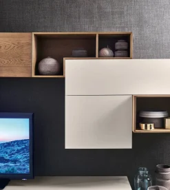 Parete attrezzata Composizione lampo di Sangiacomo in OFFERTA OUTLET