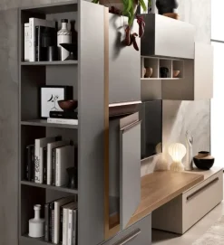 Parete attrezzata Composizione 15 Gierre mobili in stile moderno a prezzo ribassato