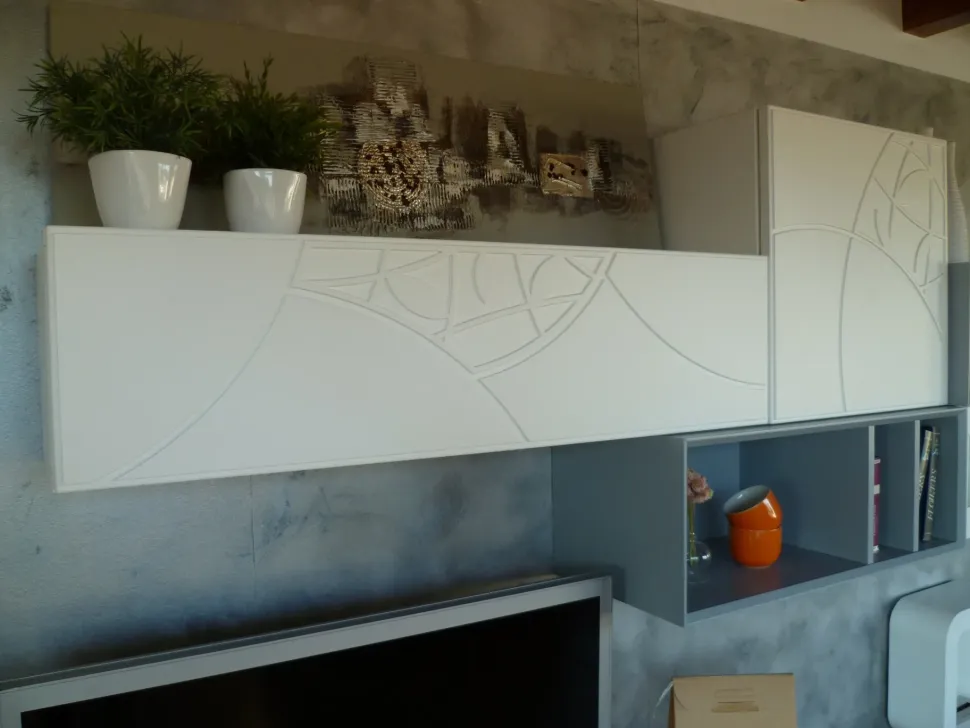 Parete attrezzata Decor Artigianale in stile design a prezzo ribassato