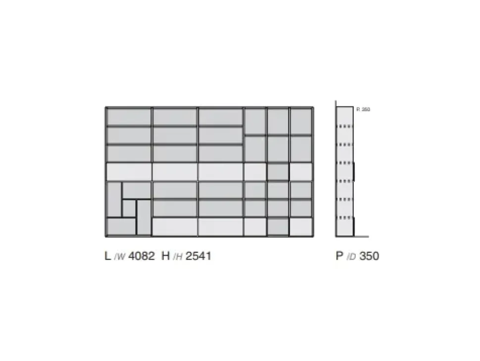 Parete attrezzata Favero Composizione Social Spalla - 7RF 5055_A