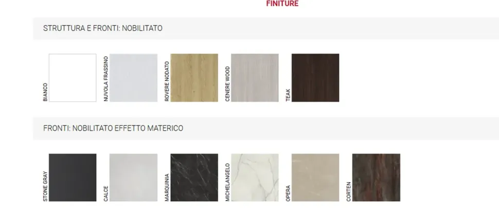 Parete attrezzata Gsg725 di Giessegi scontata del 50%