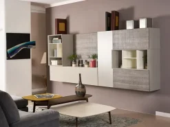 Parete attrezzata Hangar sospesa di Santarossa in OFFERTA OUTLET