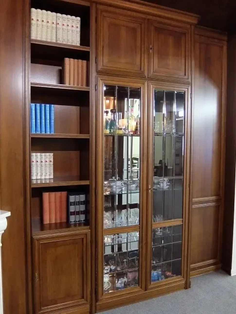 Parete attrezzata Hilton Artigianale in legno in Offerta Outlet