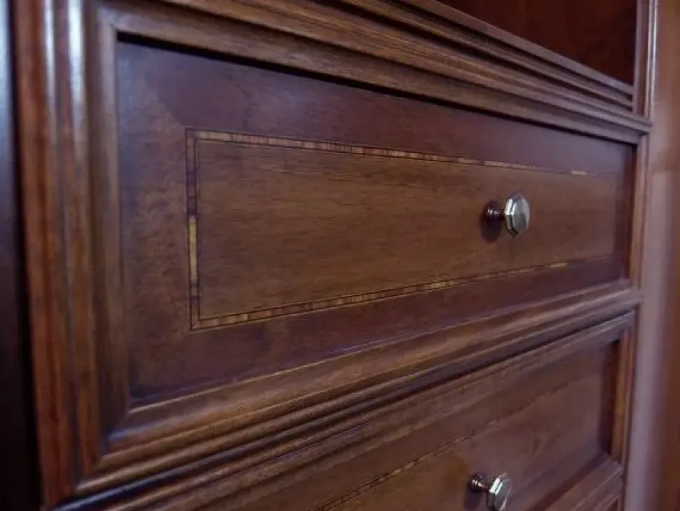 Parete attrezzata Hilton Artigianale in legno in Offerta Outlet