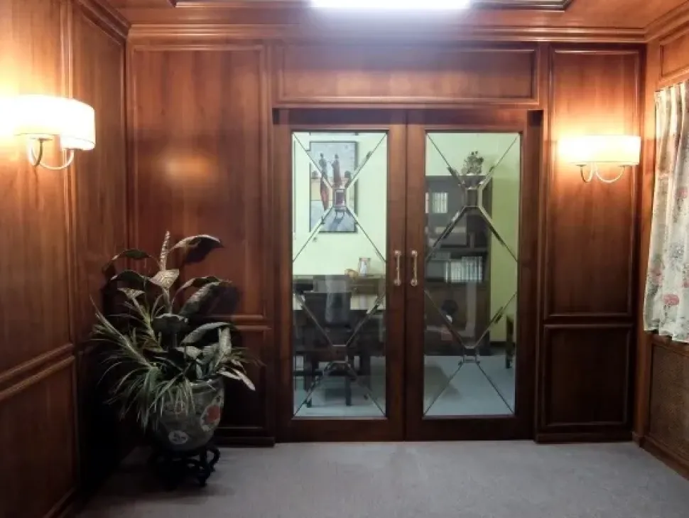 Parete attrezzata Hilton Artigianale in legno in Offerta Outlet