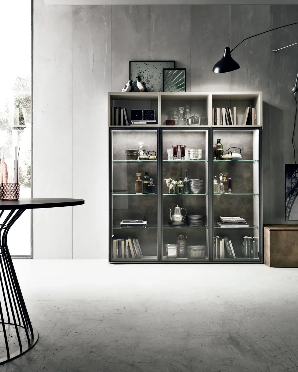 Parete attrezzata in laccato opaco stile moderno A124 Tomasella