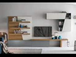 Parete attrezzata in laccato opaco stile moderno A064 Tomasella