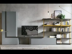 Parete attrezzata in laccato opaco stile moderno A080 Tomasella