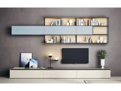 Parete attrezzata in legno stile moderno Outline o-03 Novamobili