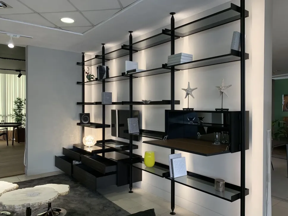 Parete attrezzata in stile moderna Zenit di Rimadesio a prezzo Outlet