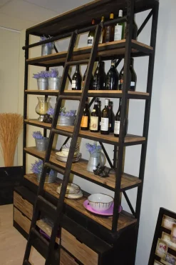 Parete attrezzata in stile moderno Agorà scala di Dibiesse a prezzo Outlet