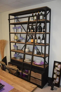 Parete attrezzata in stile moderno Agorà scala di Dibiesse a prezzo Outlet