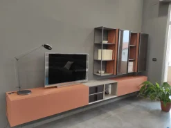 Parete attrezzata in stile moderno Day 06 - modulo di Orme a prezzo Outlet