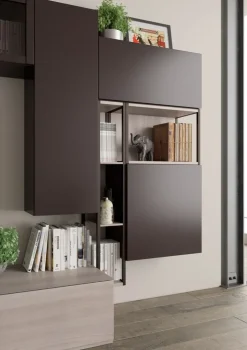 Parete attrezzata in stile moderno Living 576 di Giessegi a prezzo Outlet