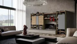 Parete attrezzata in stile moderno Qsm 628 di Imab in Offerta Outlet