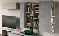 Parete attrezzata in stile moderno Qsm 632 di Imab group in Offerta Outlet