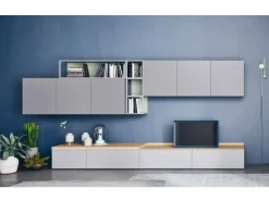 Parete attrezzata in stile design Novamobili in legno Offerta Outlet