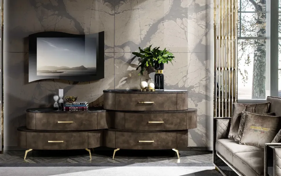 Parete attrezzata Incantevole cop. 03 del marchio Artigianale con uno sconto esclusivo