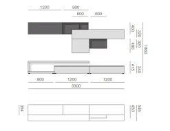 Parete attrezzata Lampo l6c21 di Sangiacomo in OFFERTA OUTLET