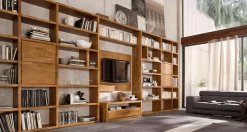 Parete attrezzata Libreria legno massello del marchio Mobilia web con uno sconto esclusivo