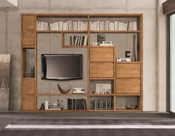 Parete attrezzata Libreria legno massello del marchio Mobilia web con uno sconto esclusivo