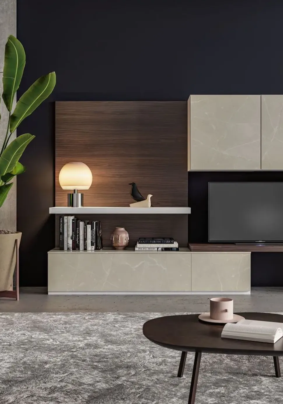 Parete attrezzata Living 614 Giessegi in stile moderno a prezzo ribassato