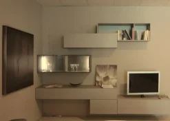 Parete attrezzata Logo lampo Sangiacomo in stile moderno a prezzo ribassato