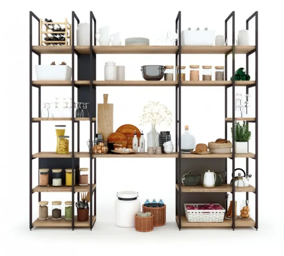 Parete attrezzata Md work in metallo in Offerta Outlet