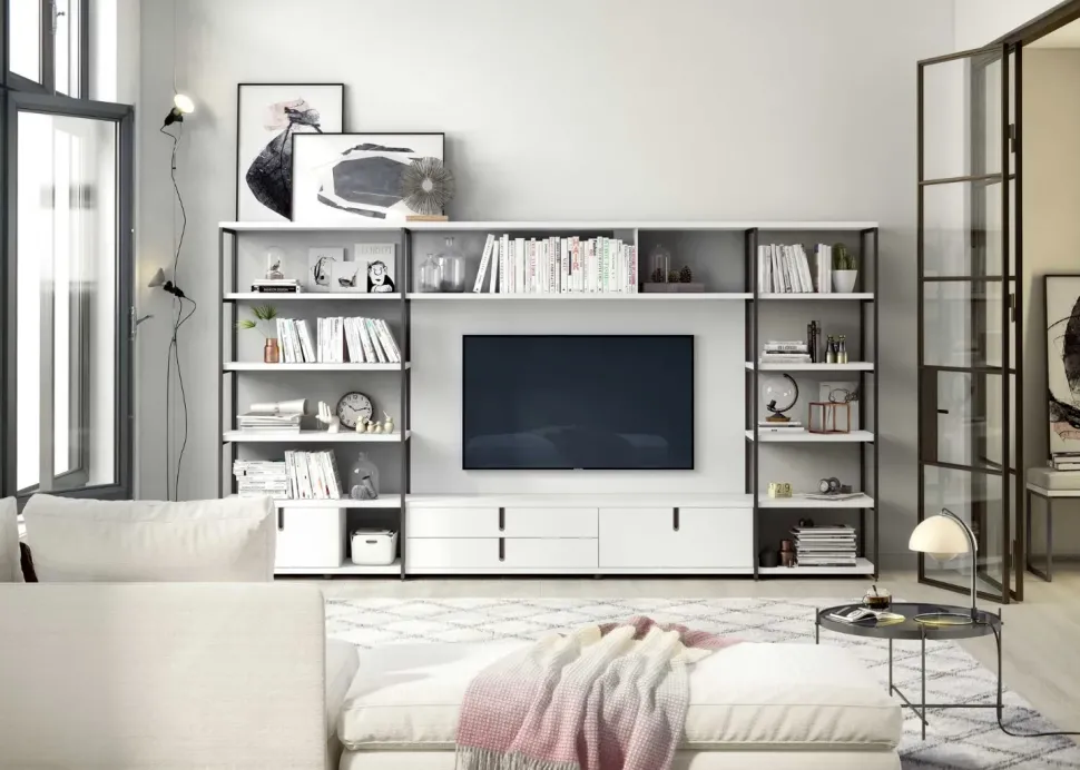 Parete attrezzata Md work in metallo in Offerta Outlet