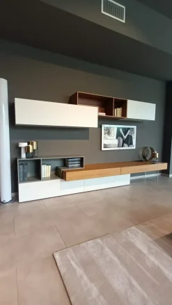 Parete attrezzata Parete soggiorno lampo Sangiacomo in stile moderna a prezzo ribassato