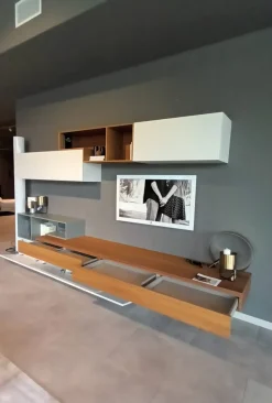 Parete attrezzata Parete soggiorno lampo Sangiacomo in stile moderna a prezzo ribassato