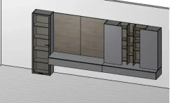 Parete attrezzata Qmc002 Imab in stile moderna a prezzo ribassato