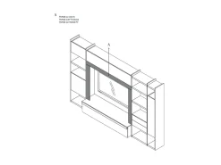 Parete attrezzata Qsm 637 di Imab scontata del 50%