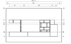 Parete attrezzata Qsm 633 Imab in stile moderna a prezzo ribassato