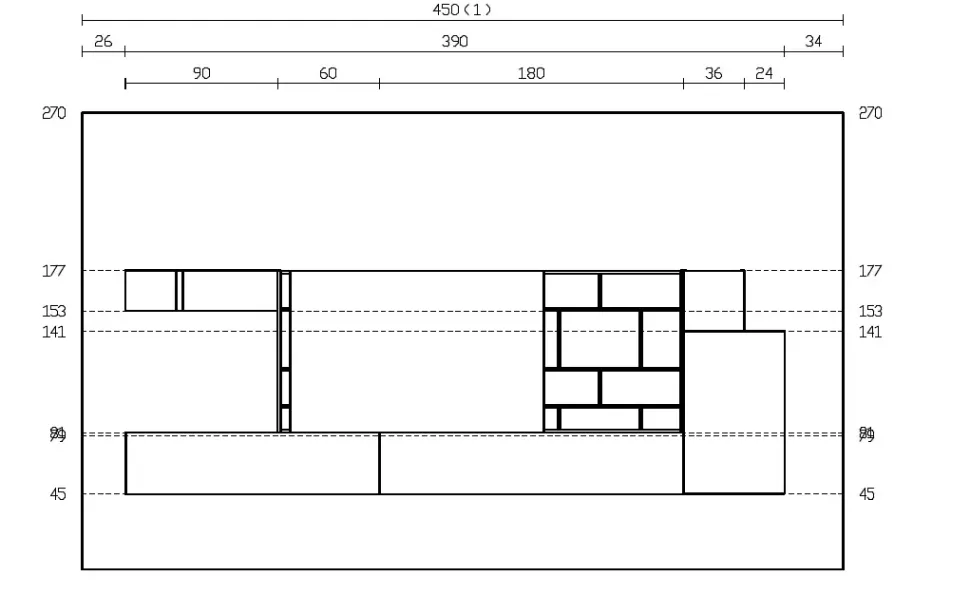 Parete attrezzata Qsm 633 Imab in stile moderna a prezzo ribassato