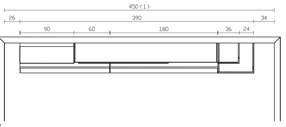 Parete attrezzata Qsm 633 Imab in stile moderna a prezzo ribassato