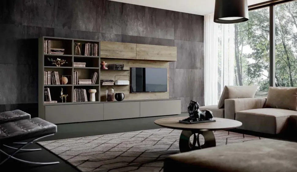 Parete attrezzata Qsm 622 Imab group in stile moderno a prezzo scontato