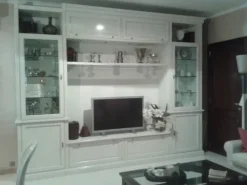 Parete attrezzata Soggiorno prestige dressy laccato bianco Prestige in stile classica a prezzo ribassato