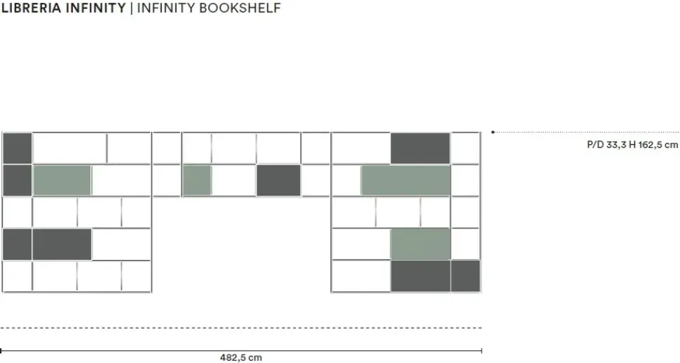 Parete attrezzata Space l06 di Colombini casa in OFFERTA OUTLET
