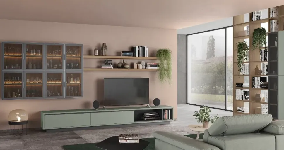 Parete attrezzata Space l05 Colombini casa in stile moderna a prezzo ribassato