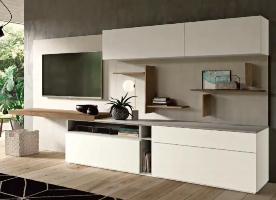 Parete attrezzata Start 02 Collezione esclusiva in stile moderno a prezzo scontato