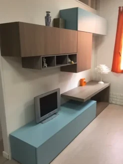 Parete attrezzata Start Villanova in laminato materico in Offerta Outlet