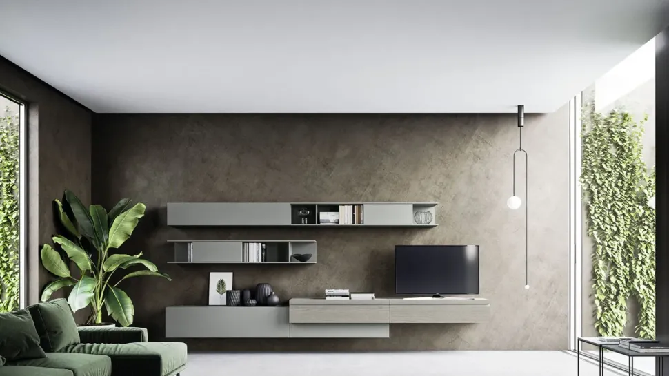 Parete attrezzata System day Orme in stile moderno a prezzo scontato