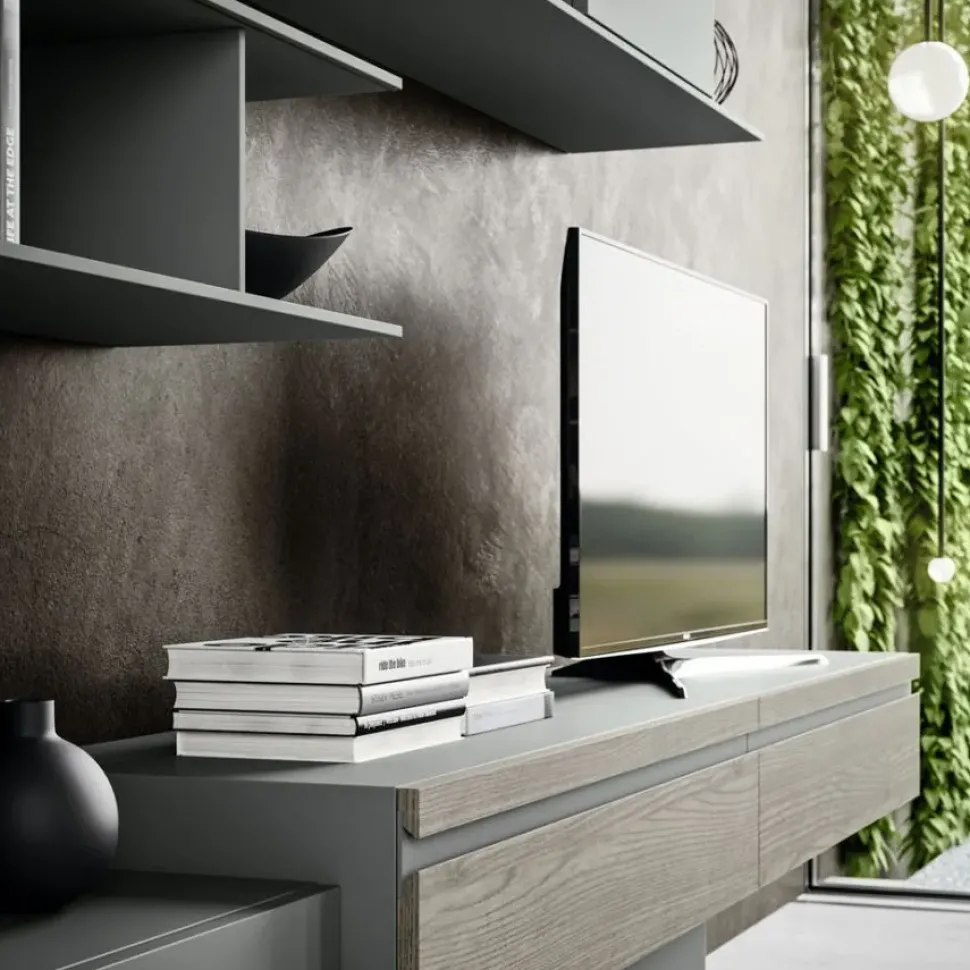 Parete attrezzata System day Orme in stile moderno a prezzo scontato