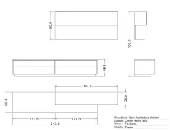 Parete attrezzata Thesis di Tisettanta scontata del 70%