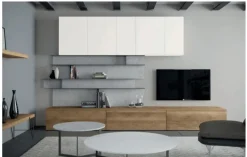 Parete attrezzata Tomasella in laminato materico Atlante skt32 a prezzo Outlet