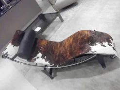 Poltrona con movimento relax Chaise longue le corbusier  in Tessuto Sigerico con forte sconto